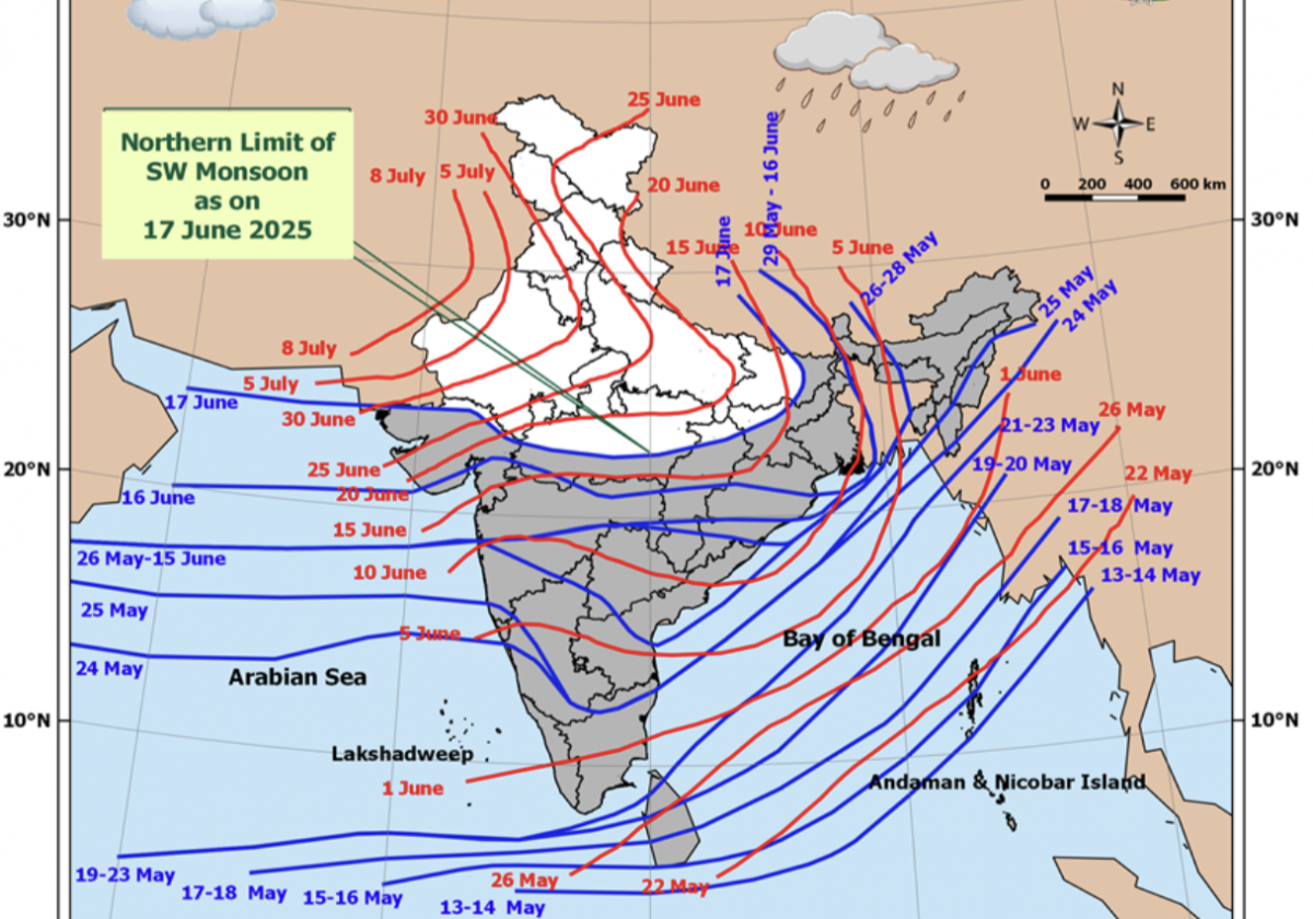 South-West Monsoon – 17th June 2025
